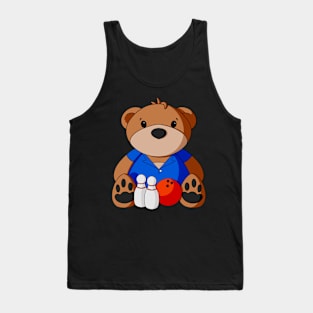 Bowler Teddy Bear Tank Top